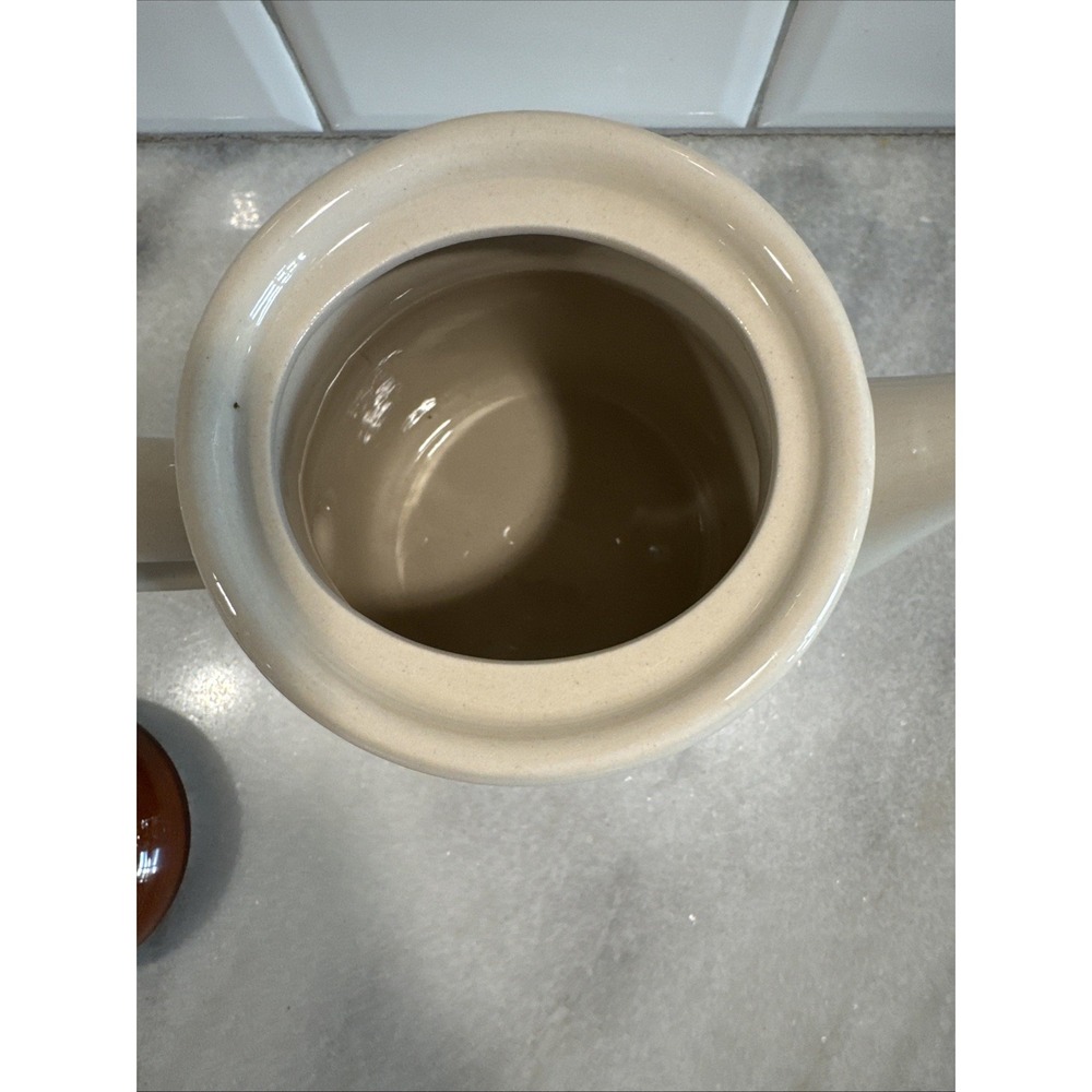 CP Colditz Tea Pot Porcelain German Democratic Republic Brown Wheat Rye MCM O08 - Picture 10 of 14